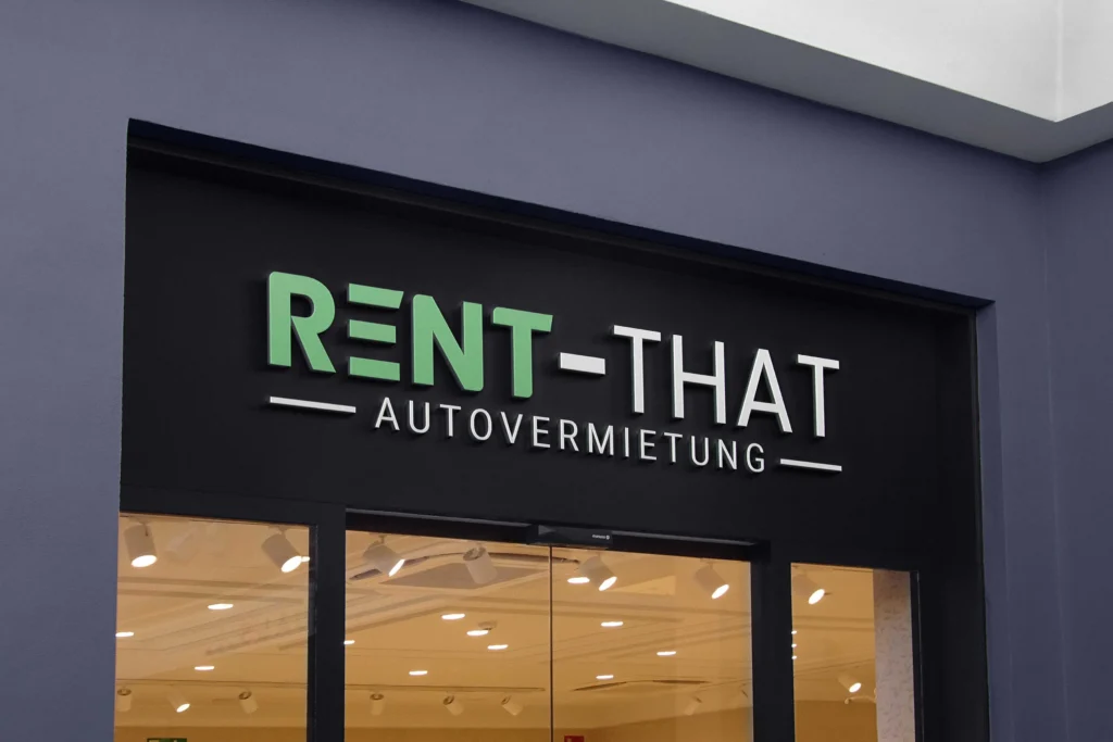 black background logo mockup